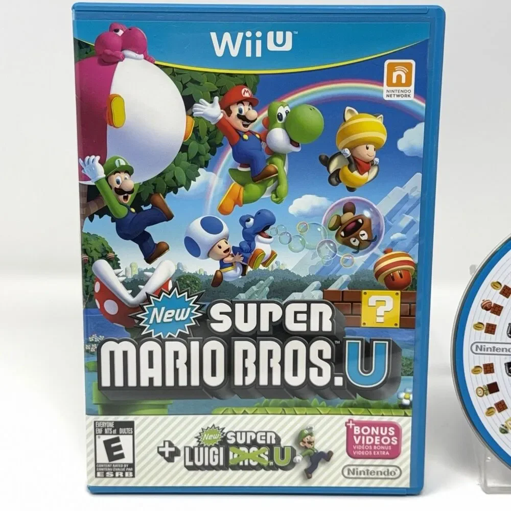 New Super Mario Bros U Super Luigi U Nintendo Wii U CIB Refurbished Tested